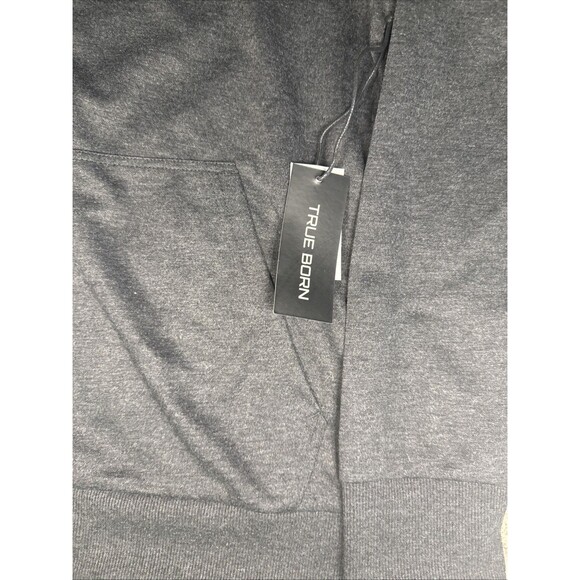 True Born NWT Hoodie Men's M Dark Grey Medium Weight Streetwear - Picture 3 of 8